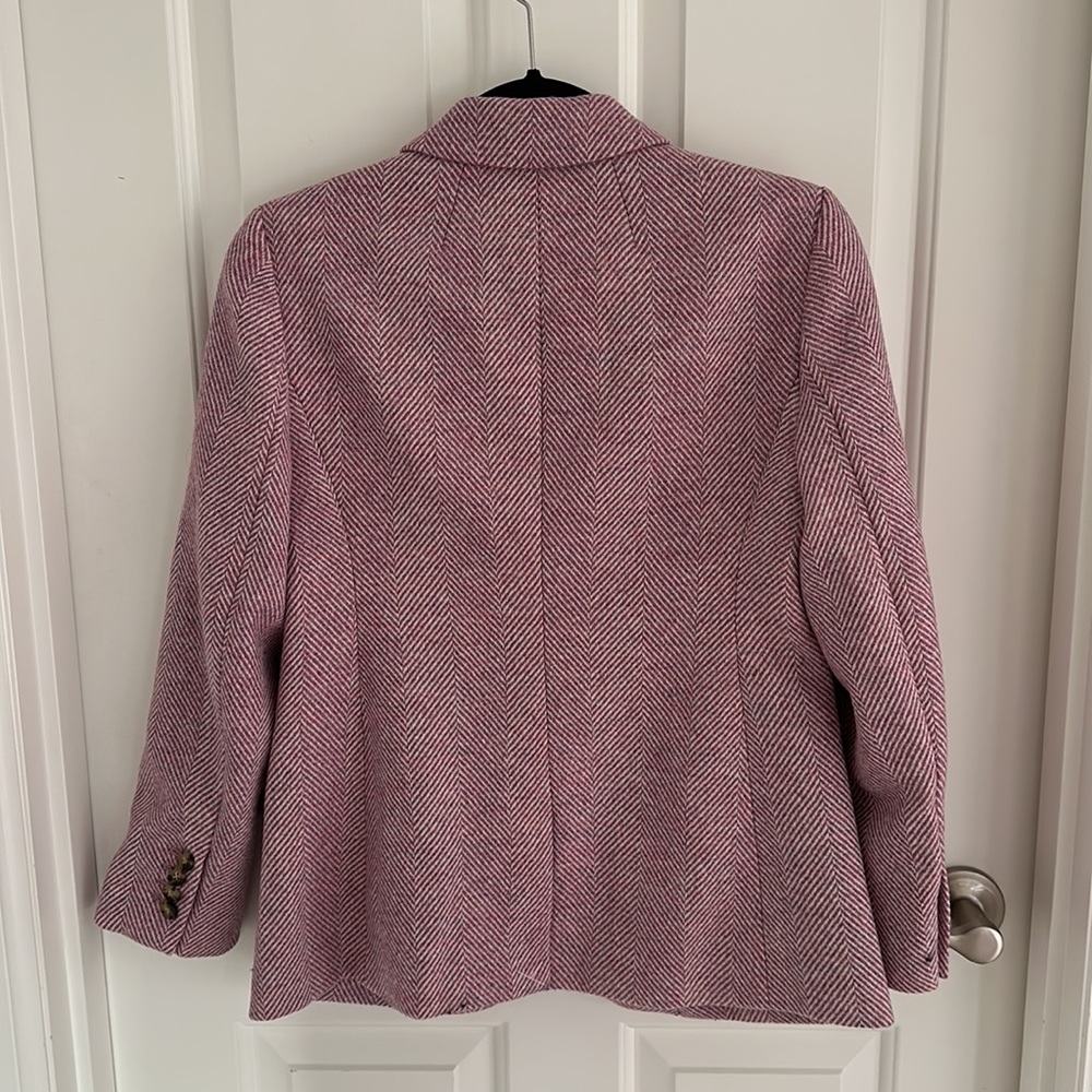 Parke blazer in purple herringbone English wool - Picture 4 of 4